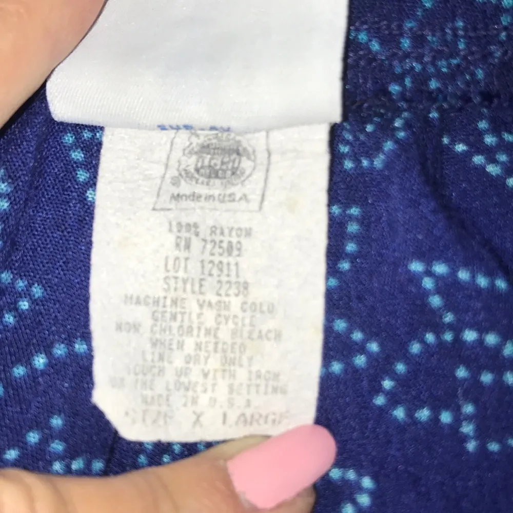 𝅺SHIP N SHORE vintage floral pull on pant elastic waistband art to wear size XL - Image 4