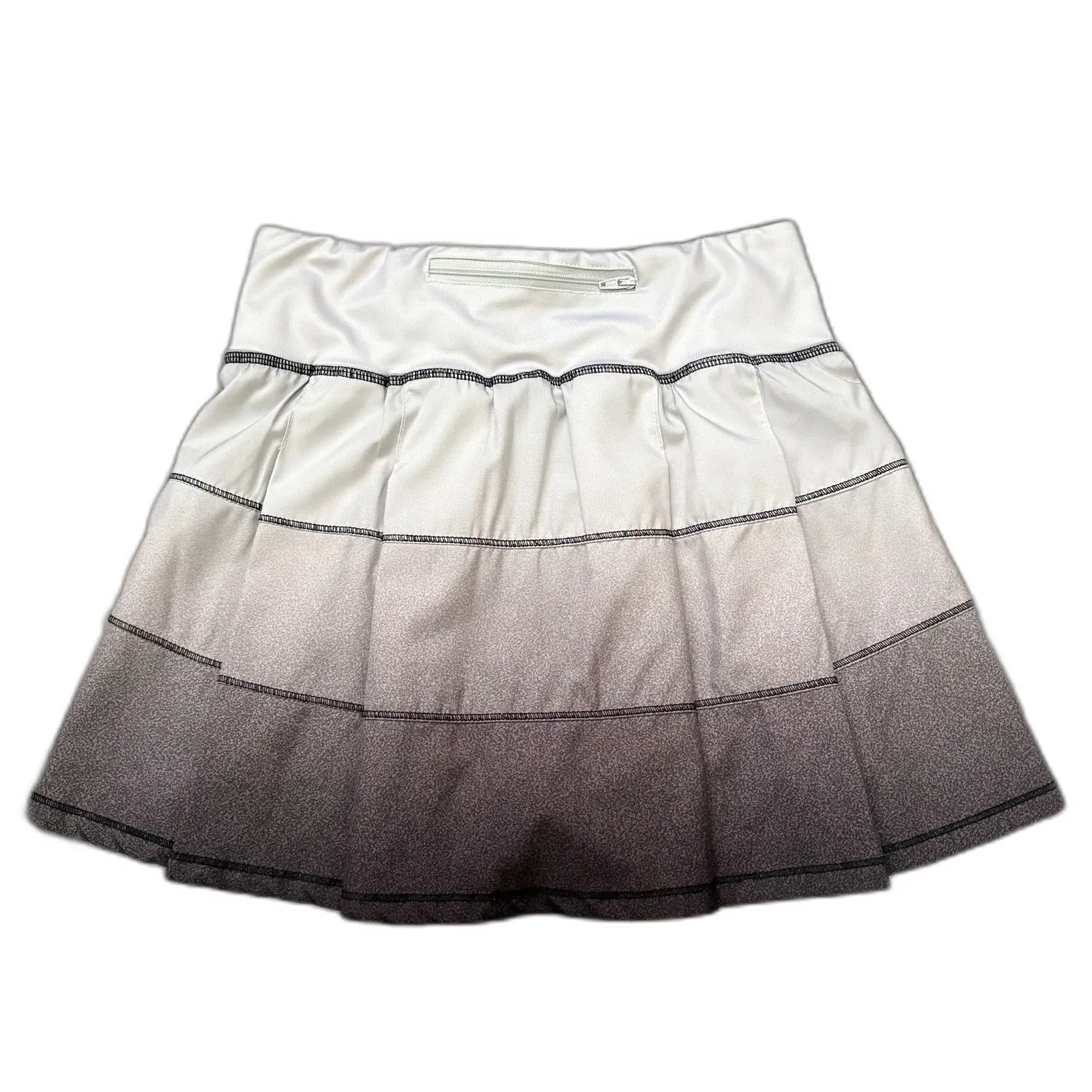 Gray Ombre Pleated Tennis Skort Lined Pocketed Activewear Preppy Size‎ Small - Image 3