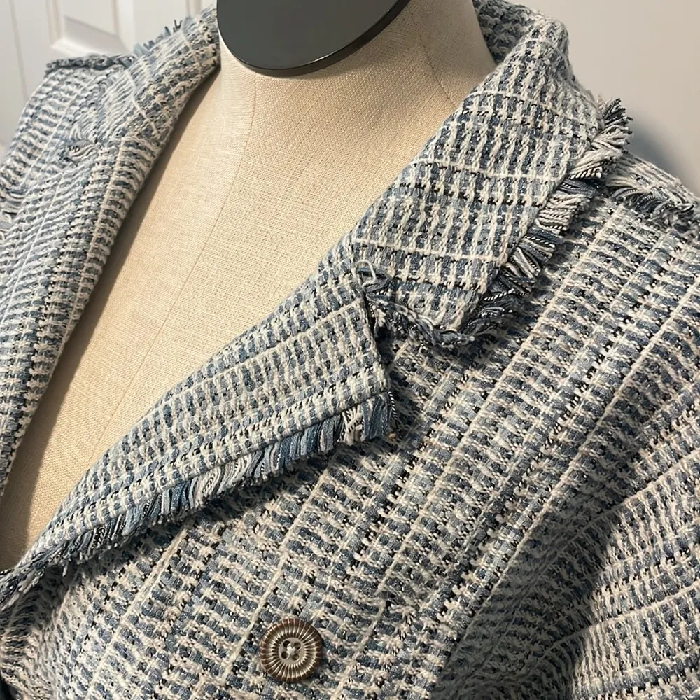 Nic+Zoe jacket Vapor Blues Button long sleeve outerwear new Size medium - Image 6