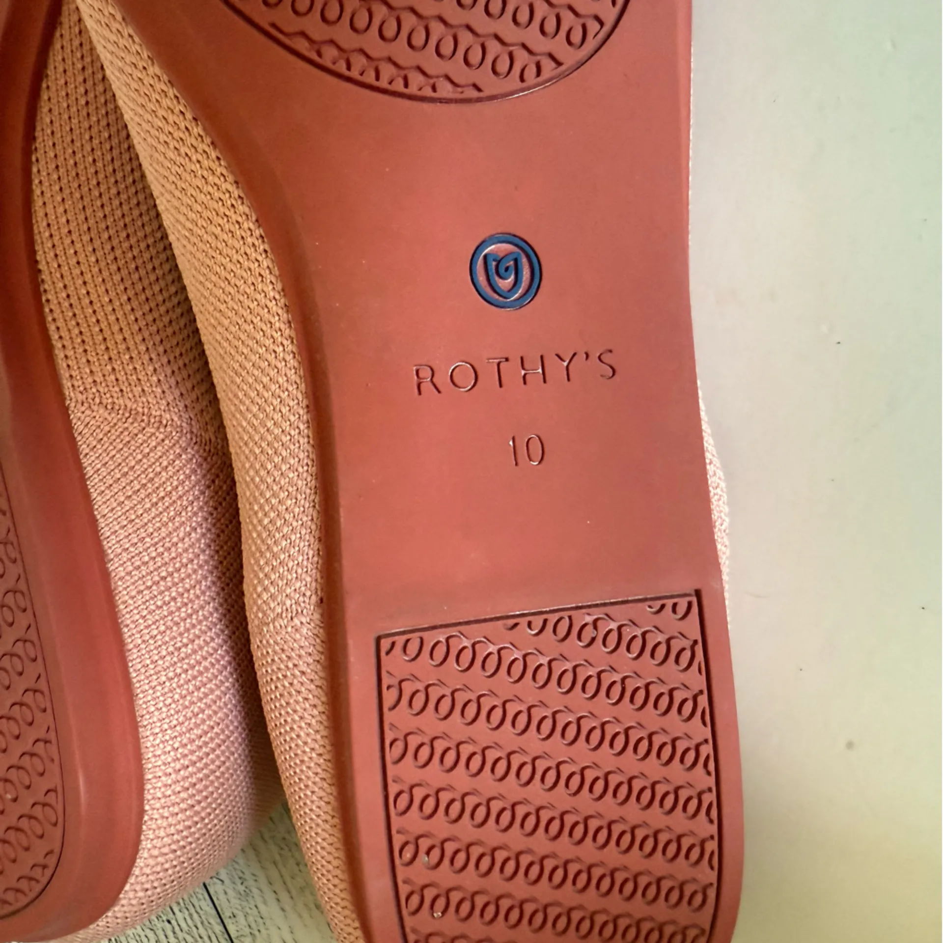 ROTHY’S THE FLAT ROUND TOE BALLET FLATS SHOES‎ CORAL SOFT LIGHT PINK SIZE 10w - Image 4