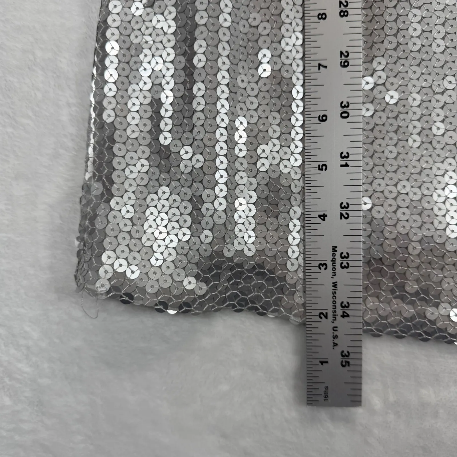 Chaiken Sequin Dress Party Cocktail Sleeveless‎ Silver Mini Dress Size 4 - Image 3