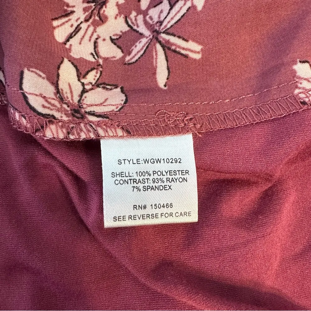 41 Hawthorn Orlee Mixed Material Dark Pink Floral Sleeveless Top size XXL NWT - Image 11