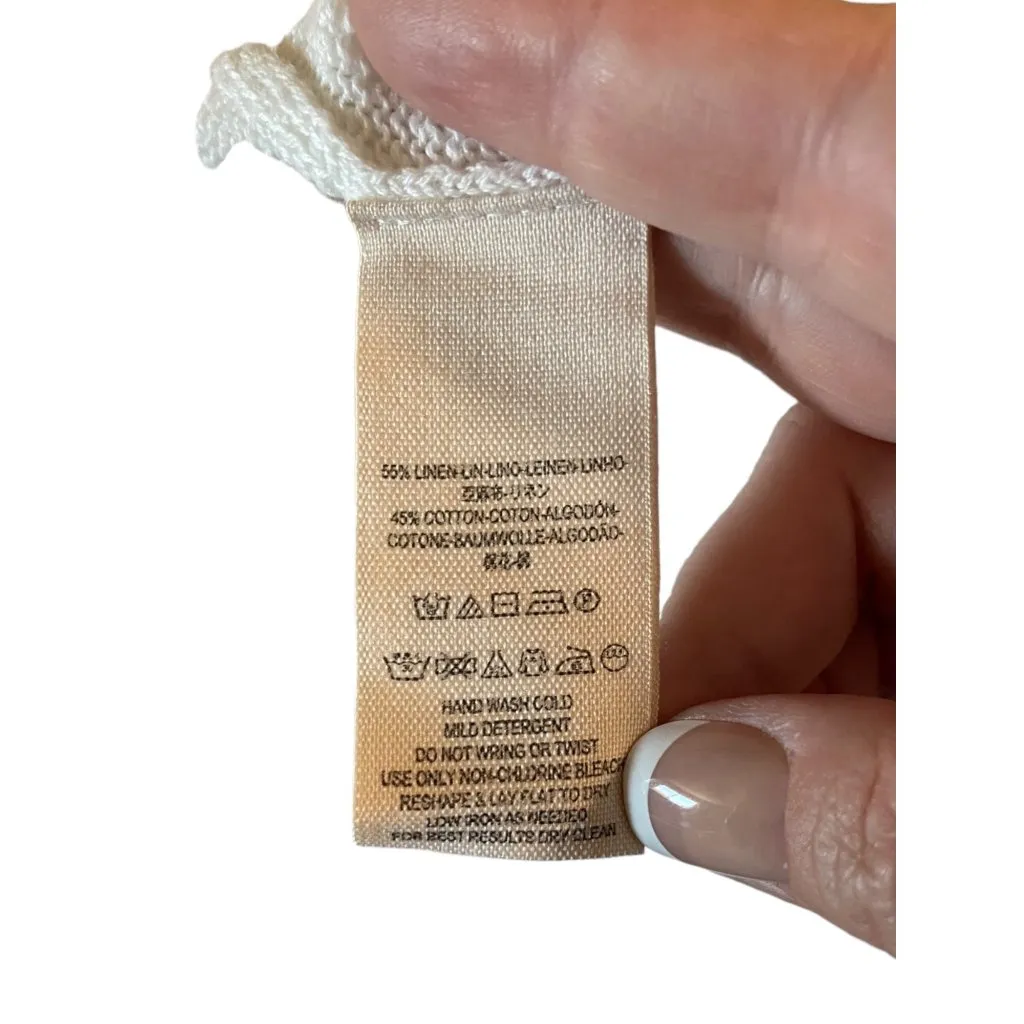 Free People Ribby Rib Maxi Cardigan White Size XS Beach Coastal Minimalist Linen - Image 5