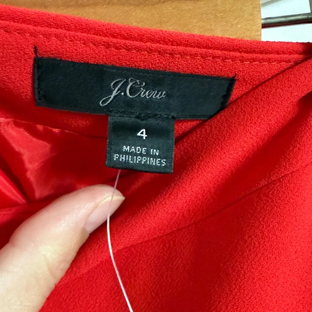 NEW JCrew Elegant‎ Red 365 Crepe Pencil Skirt - 4 - Image 5