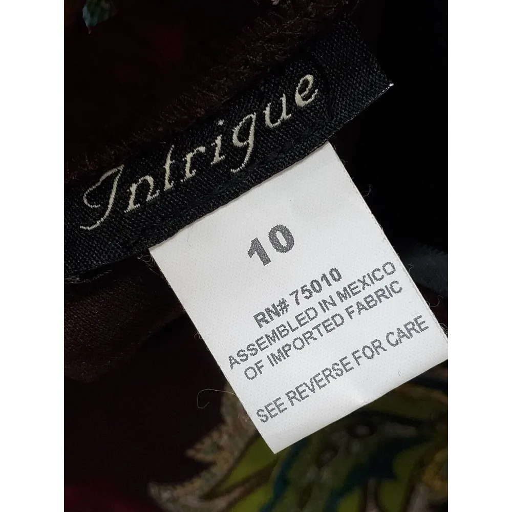 Intrigue Womens Wine Multicolor Halter Neck Sleeveless Knee Length Dress 10 - Image 6