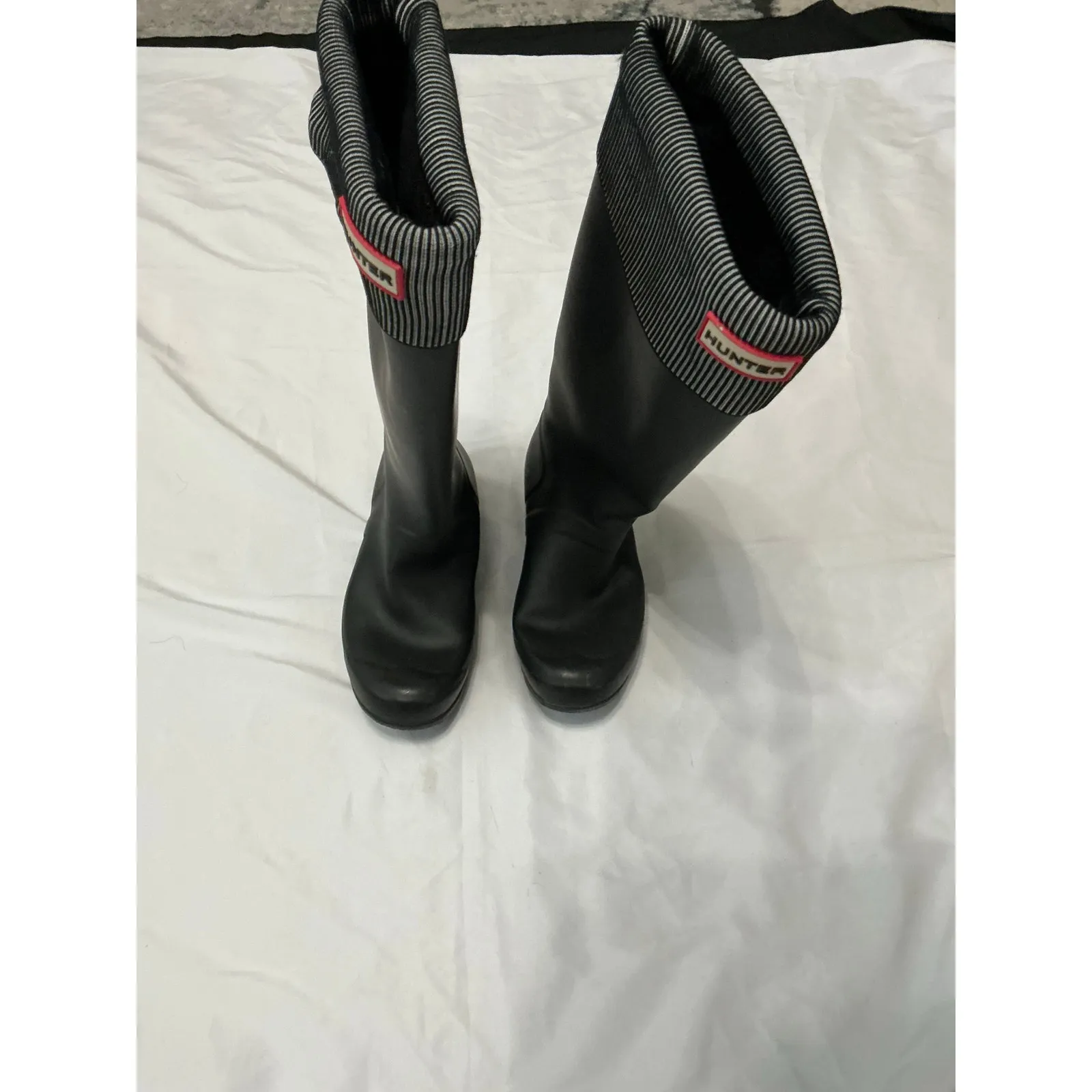 Size 6 Hunter Boots Black - Image 2