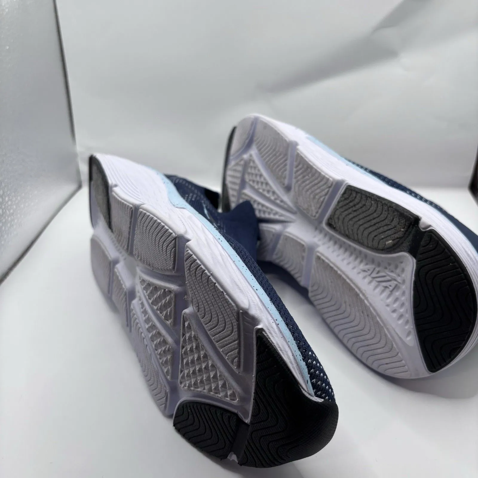 AVIA ARCH SUPPORT ELASTIC GORING BLUE PULL ON LIGHT SNEAKERS SHOES Size 7.5W - Image 7