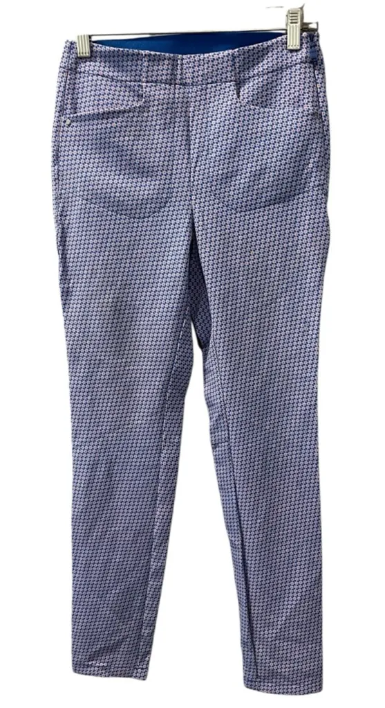 RLX Ralph Lauren Golf Women's Eagle Stretch Geo Print Pants Size 2 Stretch Blue - Image 1