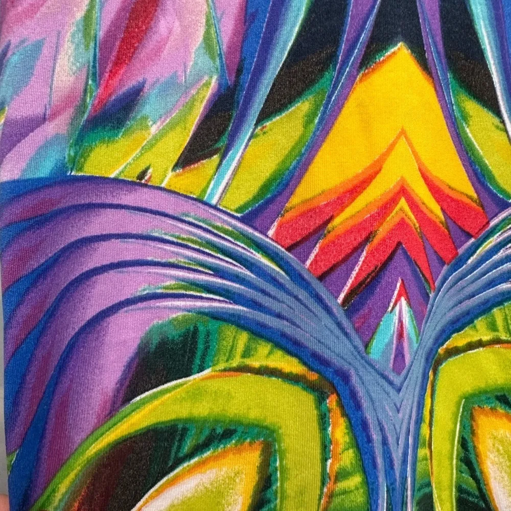 Bebe Y2K Bodycon High Waisted Fitted Midi Skirt Retro Vibes Tie Dye Size XXS - Image 6