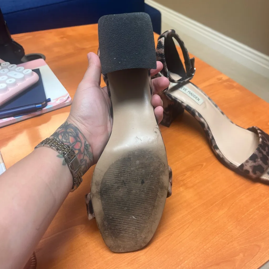 Steve‎ Madden Marisa Block Heel Sandal Leopard Fall Fashion - Image 7