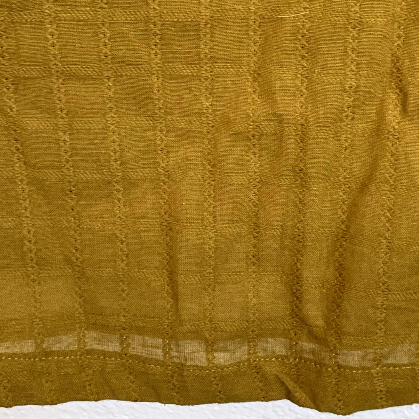 NWT Lost + Wander Sz XS 100% Cotton Smocked Bodice Mini Dress Mustard Yellow - Image 8