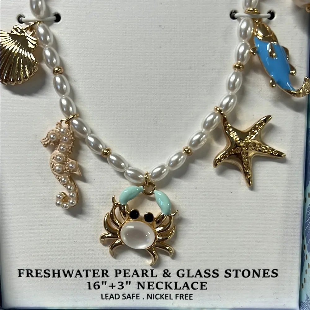 Piper K | Ocean Inspired Charm Necklace 🐟🦀⚓️🌊🐚✨ - Image 2