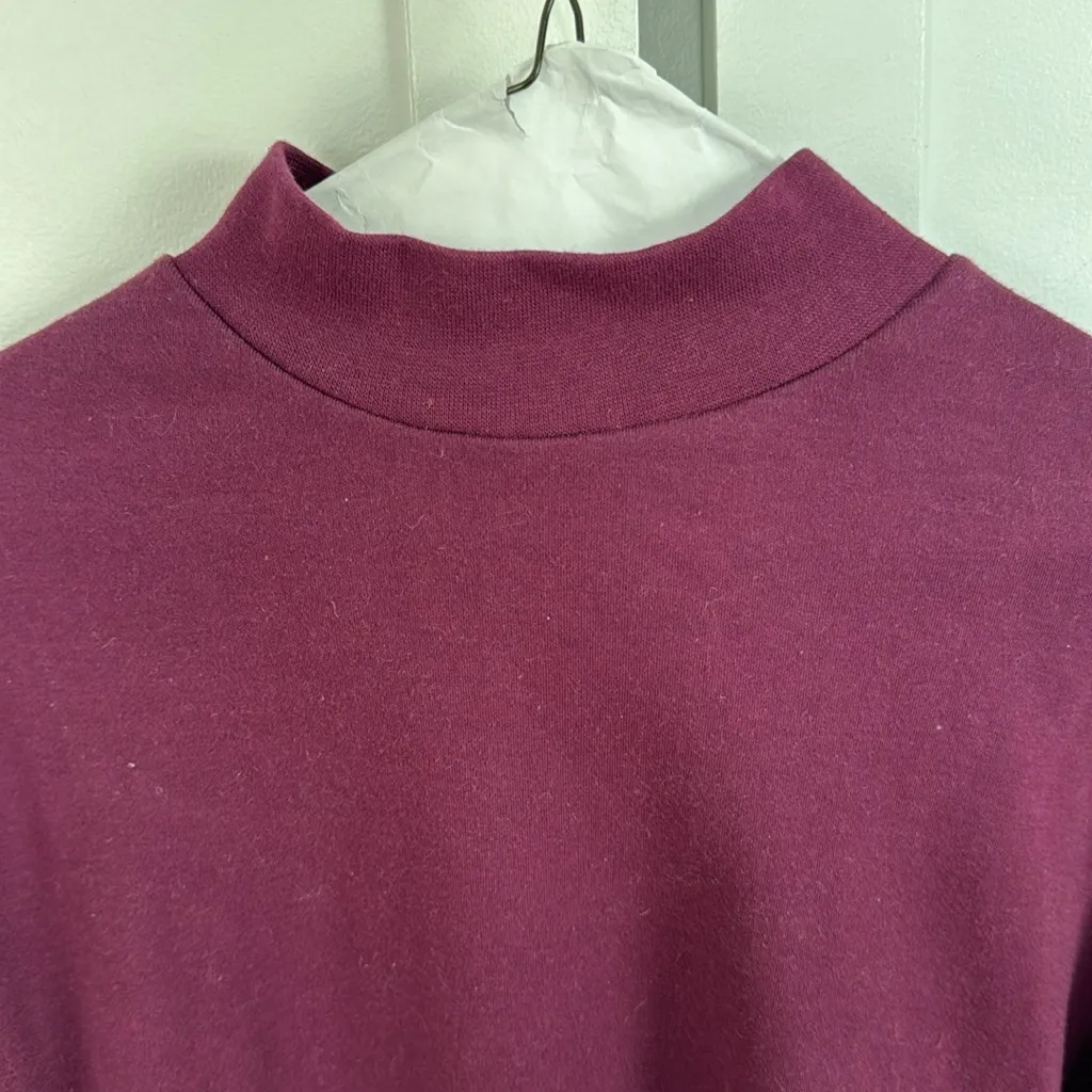 Lands end purple, mock neck, long sleeve - Image 2