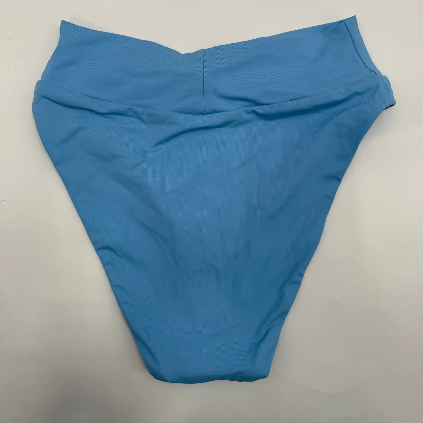 BECCA Bikini Bottoms Size Small High Waisted French Cut Sky Blue NWT Classic - Image 2
