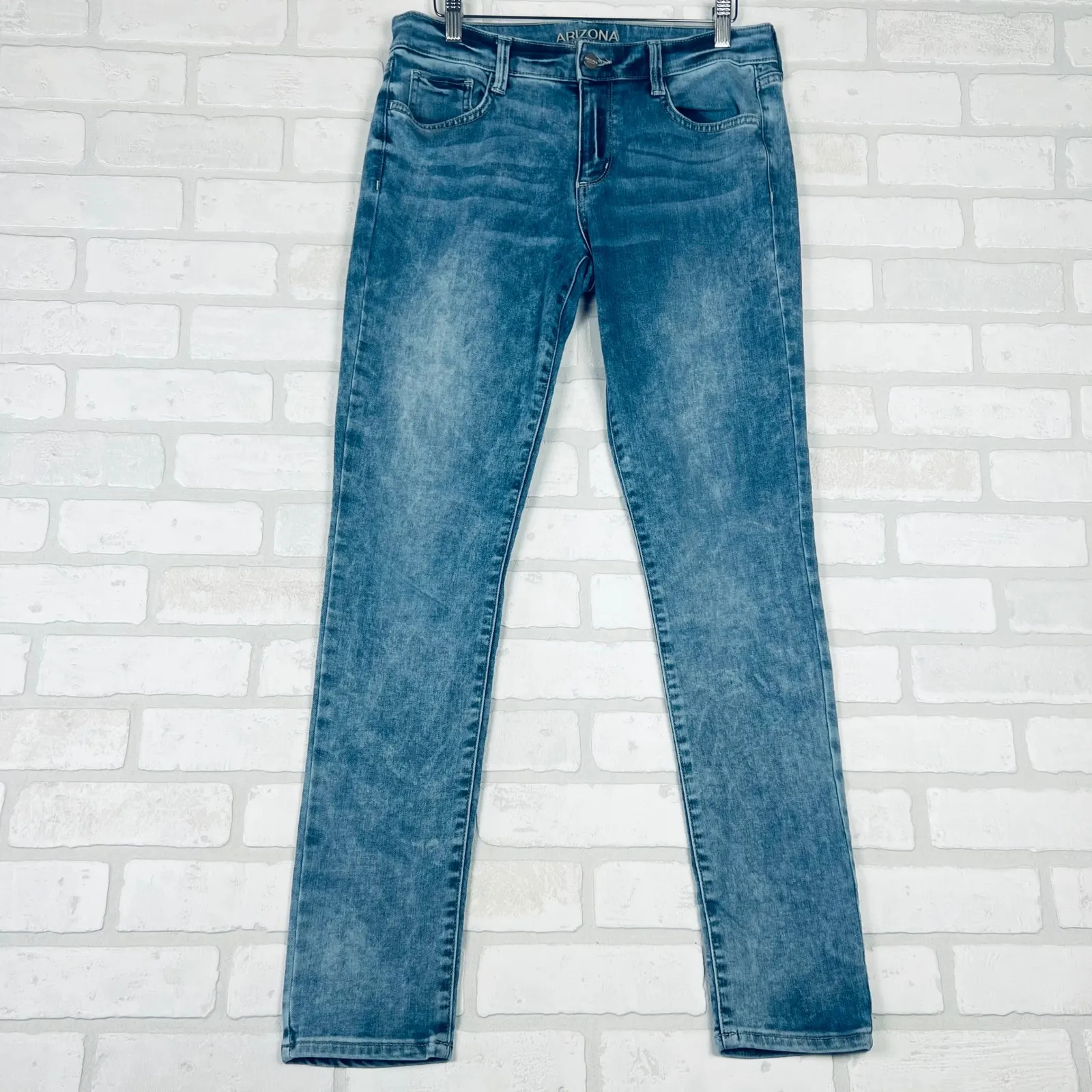 Arizona Jean Co Womens Blue Wash Denim Jeans Size‎ 9 Long Casual Pants - Image 14