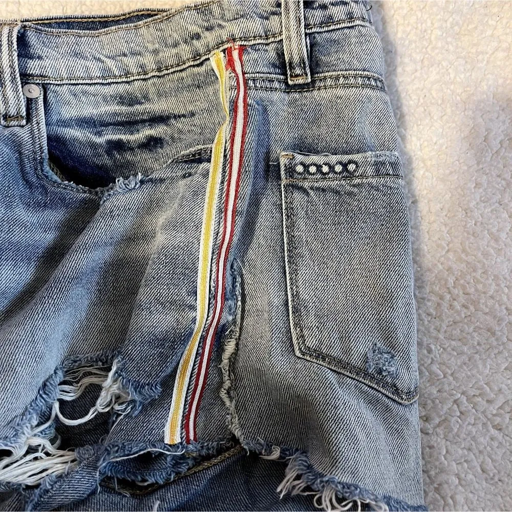 BLANK NYC The Barrow High Rise Distressed Shorts - Image 7