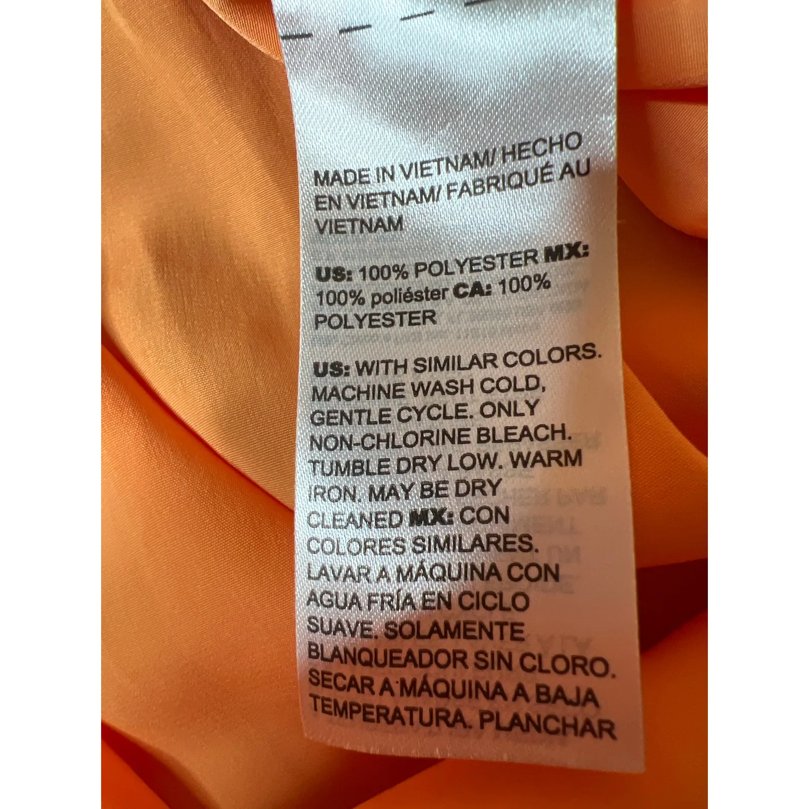 Chico’s size 3 top orange puff sleeves pop-over dressy office church - Image 6