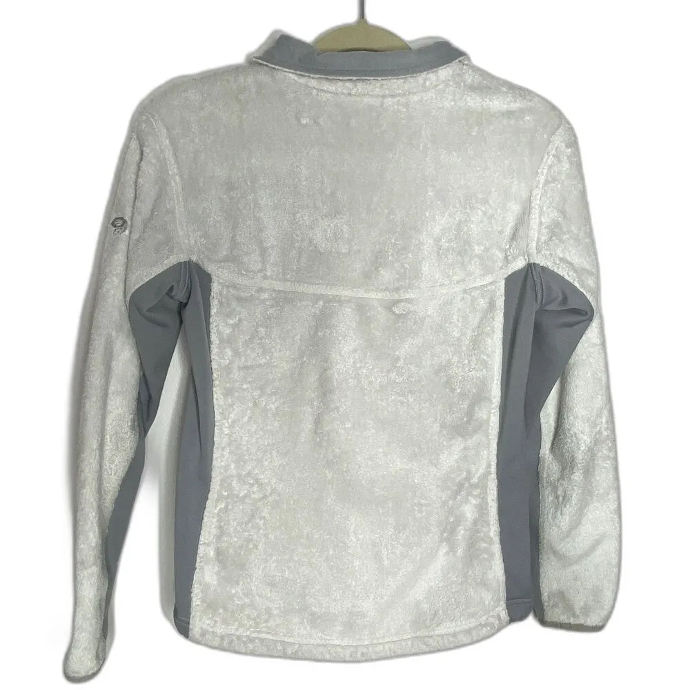 Mountain Hardwear Pyxis White Grey Furry Fleece Jacket Outdoor Cozy Techwear S - Image 2