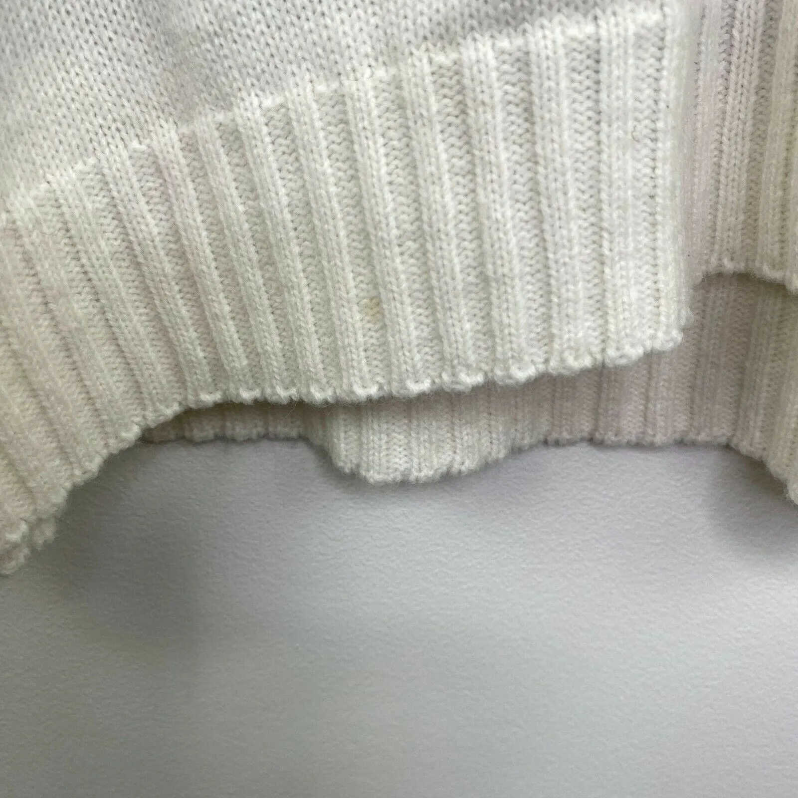 Vintage White Knit Ice Skater Sweater Novelty Winter Grandmacore Women Large - Image 3