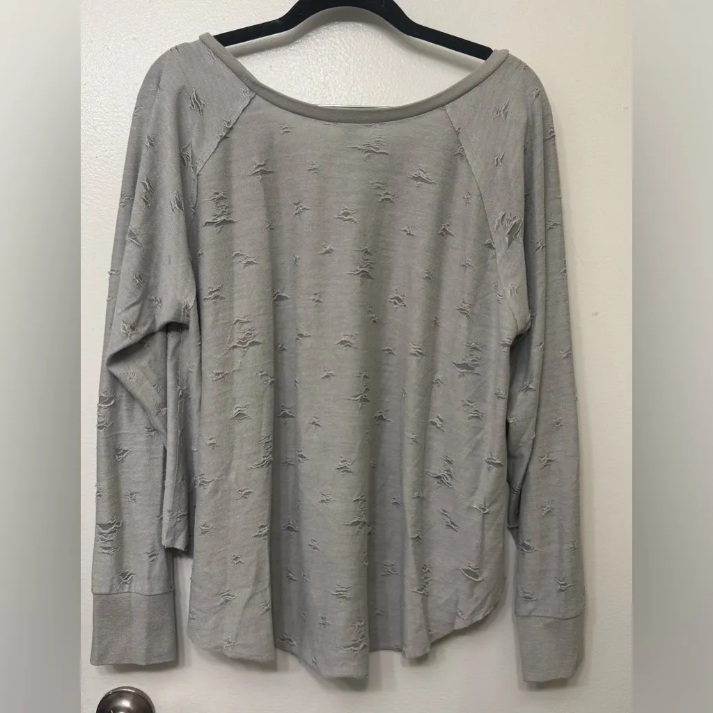 EUC Honeydew Intimates Longsleeve and Shorts Star Set Gray Size L - Image 2