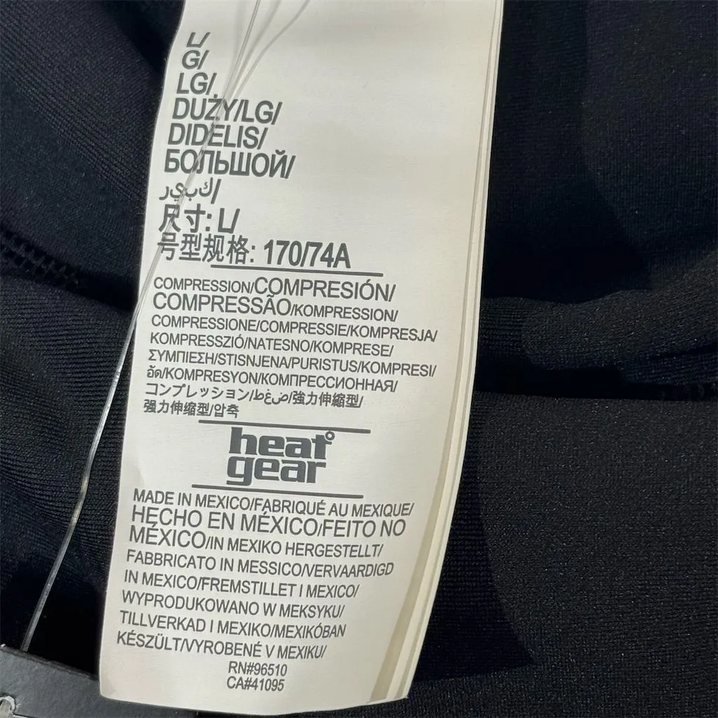 NWT Under Armour HeatGear Capri‎ Leggings Women’s L Black Compression Pants - Image 4