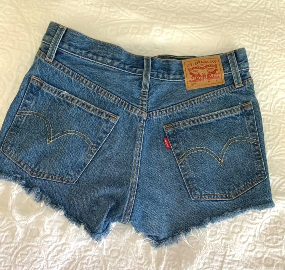 501 Denim High Waisted Shorts  - Image 5