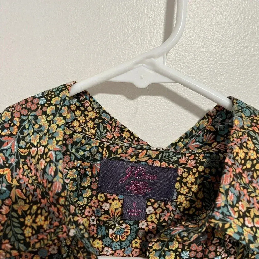 J. Crew x Liberty Fabrics Floral‎ Button Down Blouse Size 0 - Image 2