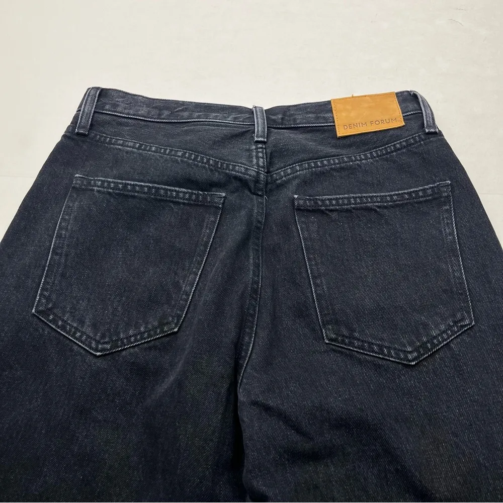 Aritzia Denim Forum The BF High Rise Loose 28L SZ 26 Black Denim Jean Button Fly - Image 14