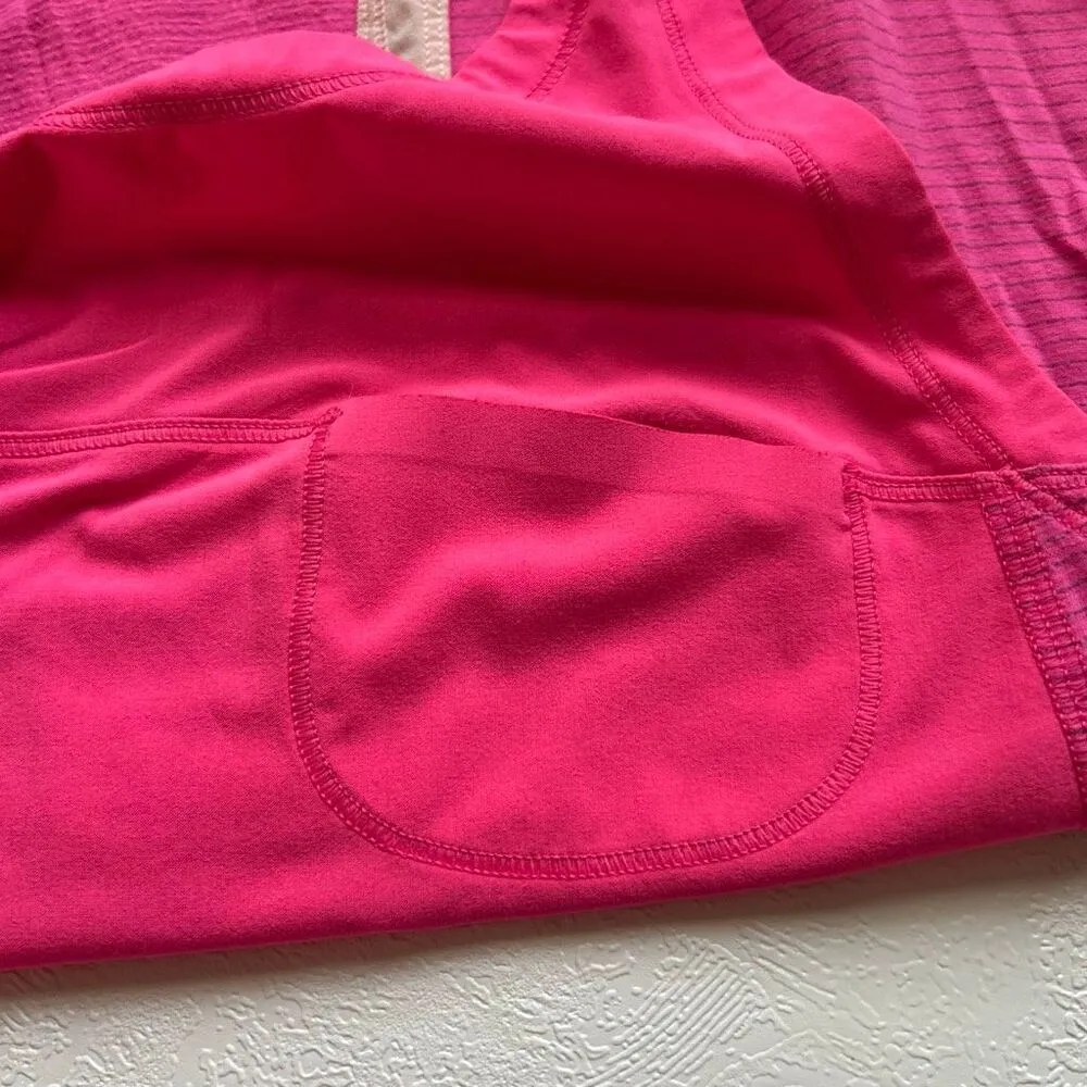 Lululemon Hot Pink Racerback Tank Top Size 6 | Built-In Bra Mesh Back Activewear - Image 7
