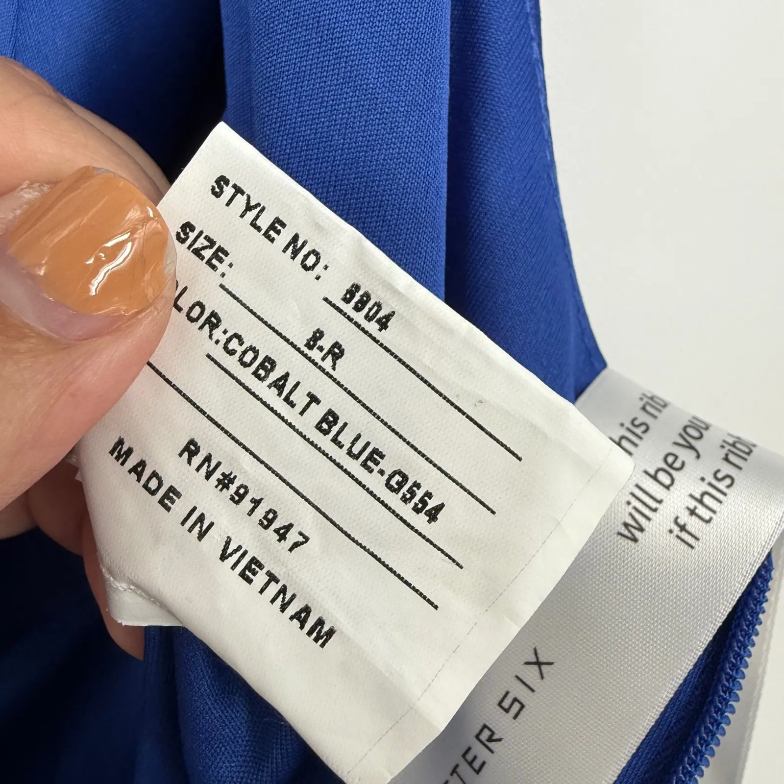 After Six One-Shoulder Cat-Eye Neckline Fit And Flare Satin Maxi Dress Size 8 - Image 8