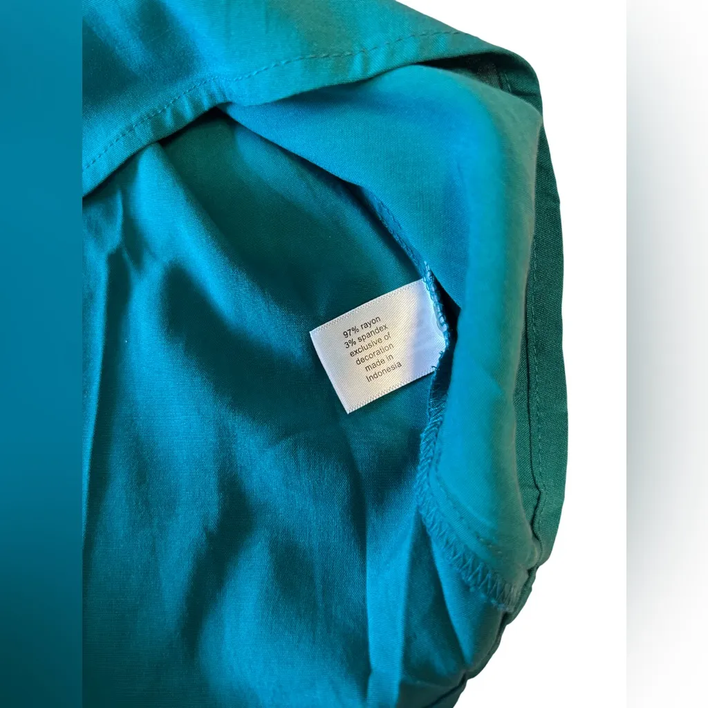 Lane Bryant Teal Cold Shoulder Lace V-Neck Top Plus Size 18 - Image 7