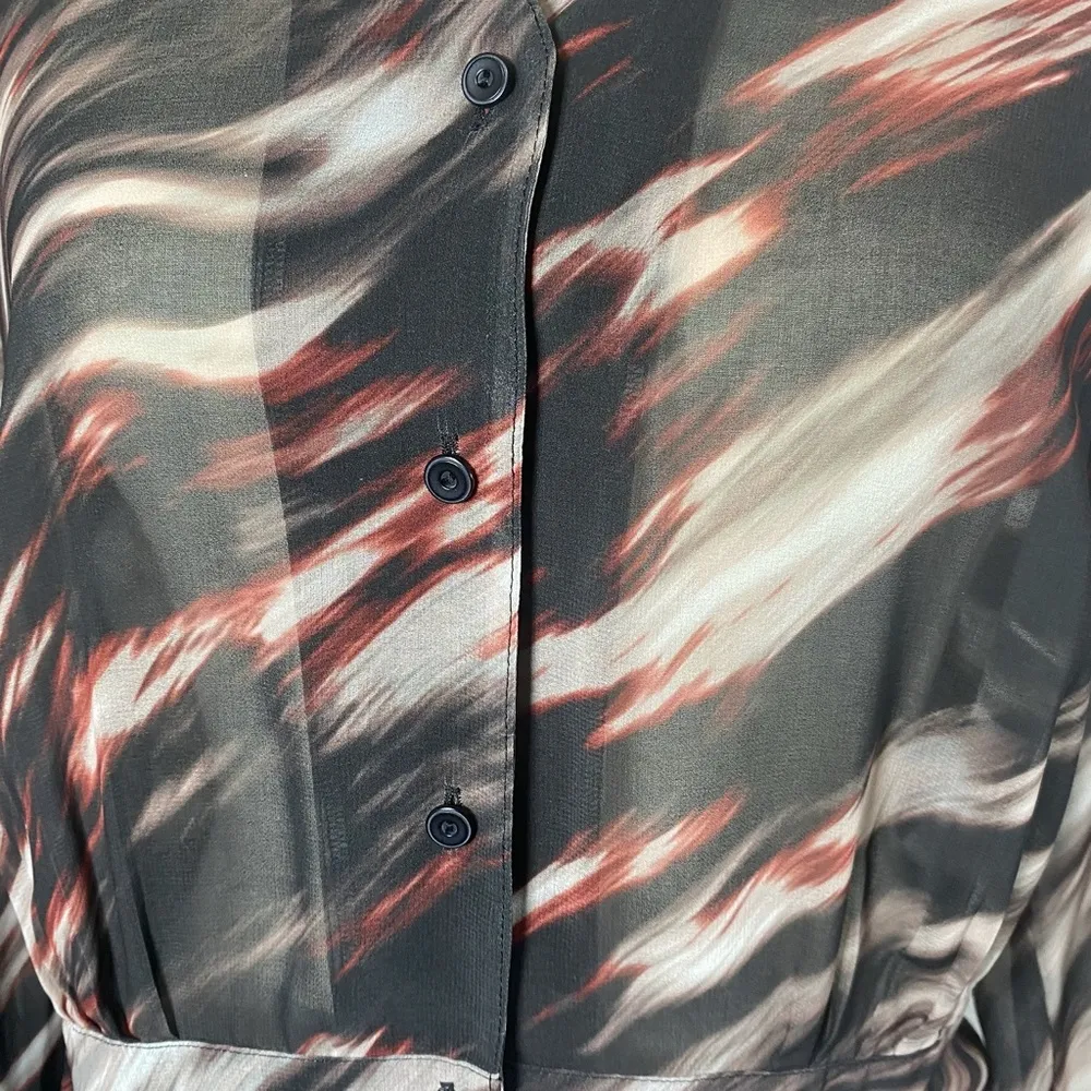 Hinge Long Sleeve Peplum Blouse - Image 4