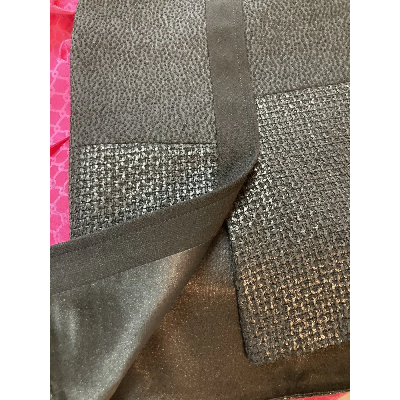 White House Black Market Wrap Mini Skirt Women’s Sz 8 Black Mixed Textured - Image 9