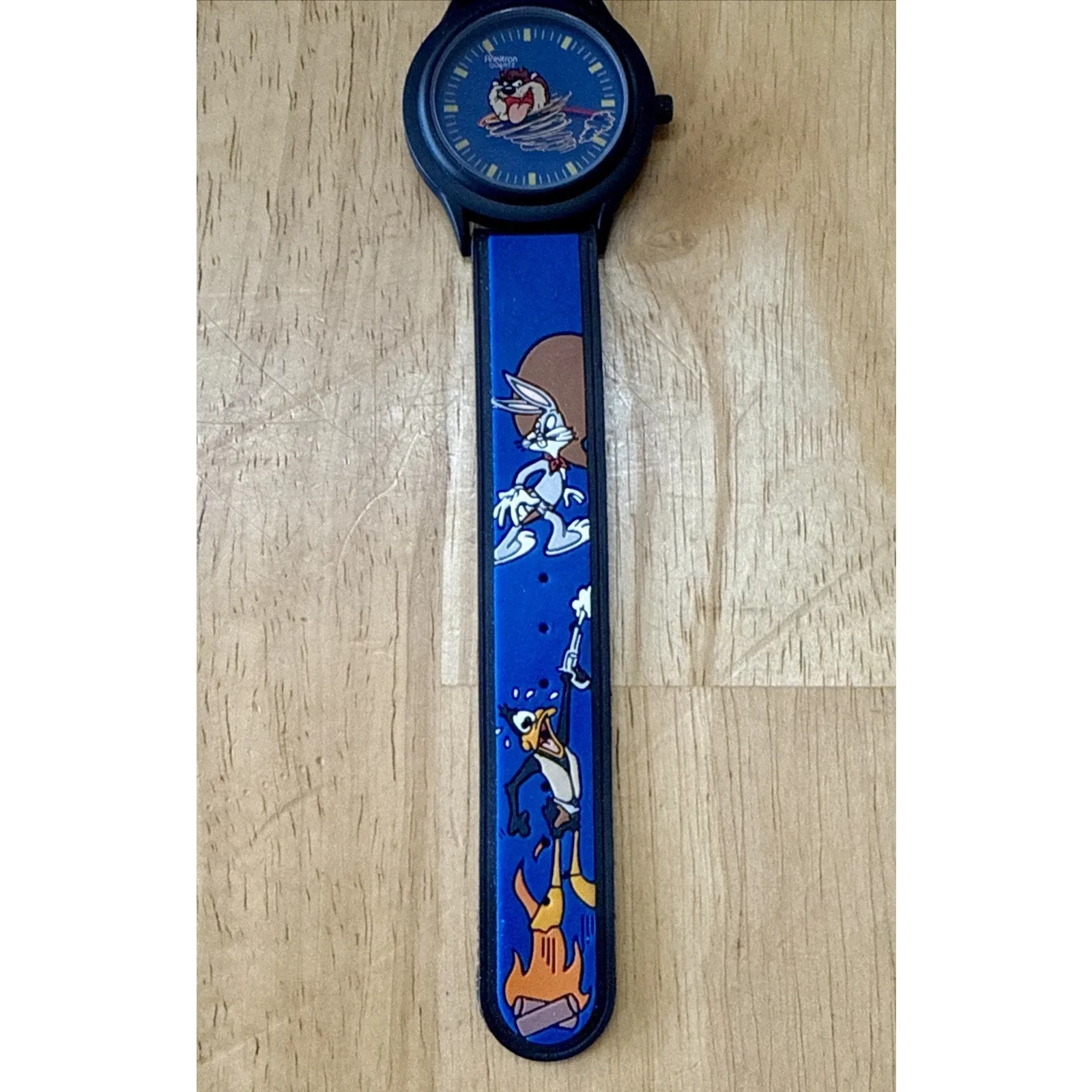 Armitron Taz Watch Men’s Women's 32mm Case Black Resin Band‎ Quartz, New Battery Blue - Image 5