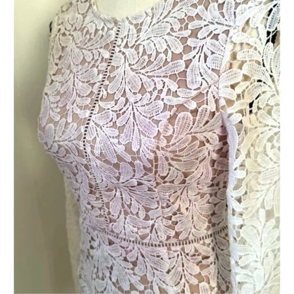 NWOT Lavender Ombre Lace Romper Mini Dress w/ Shorts Womens S Party/Cocktail - Image 8