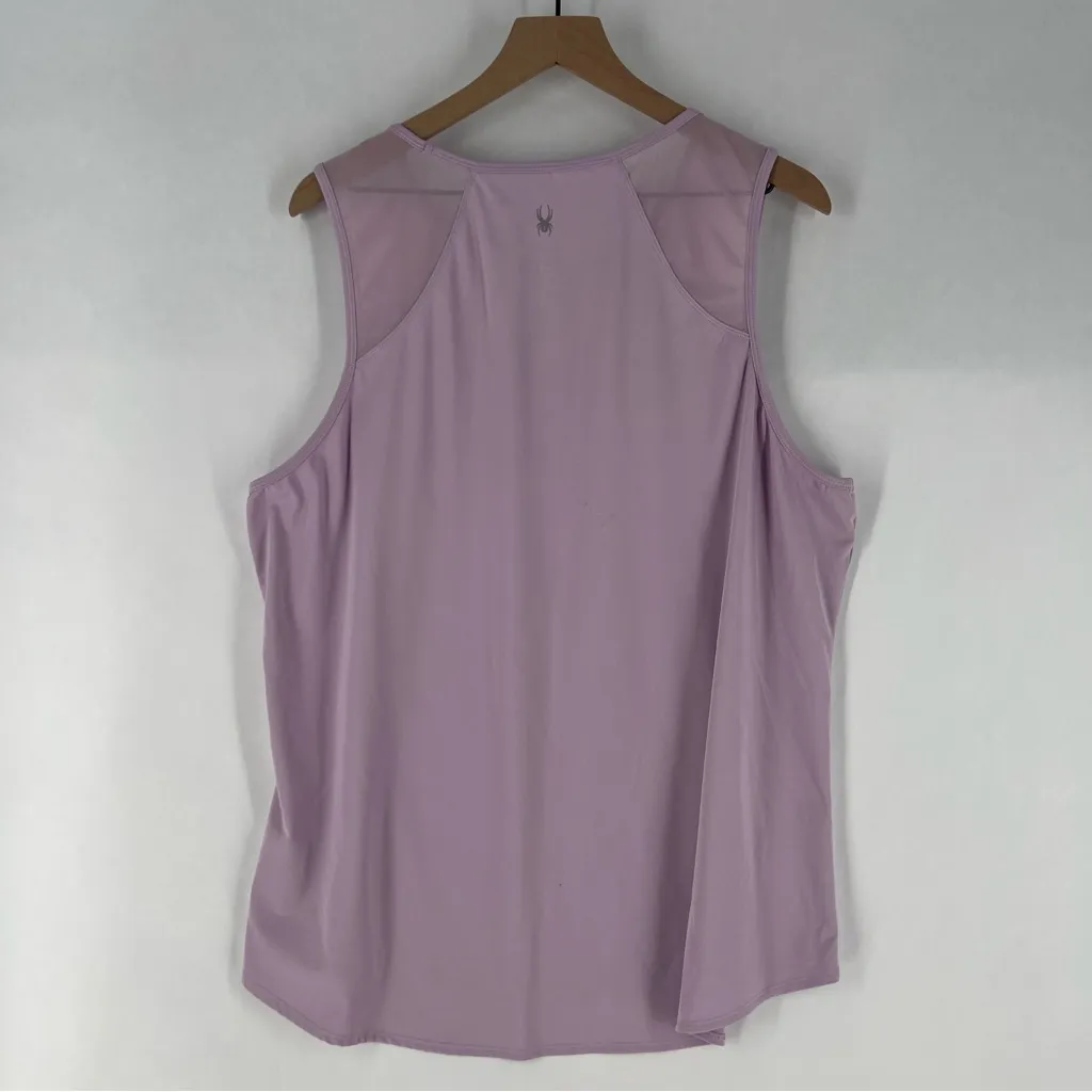 Spyder Limitless Tank Top Purple Aster Mesh Panels Performance‎ Moisture Wicking - Image 6
