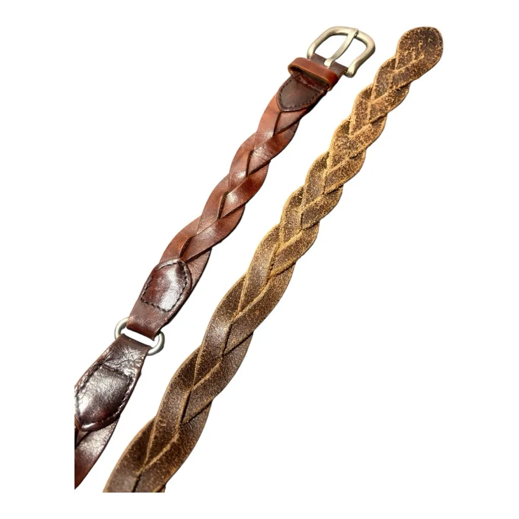 HOLLISTER Braided Brown Leather Belt - Image 2