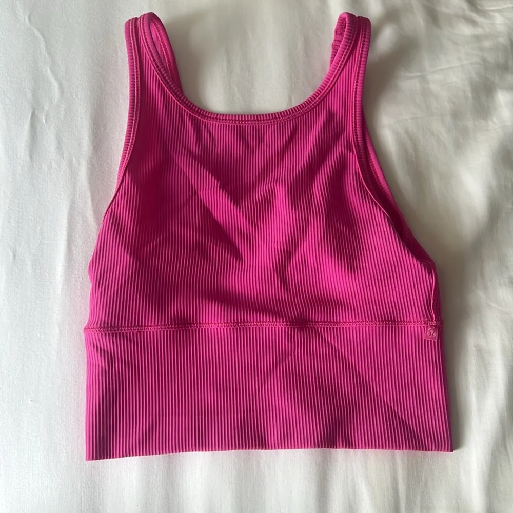Lululemon Power Pivot Tank Rib Sonic Pink - Image 3