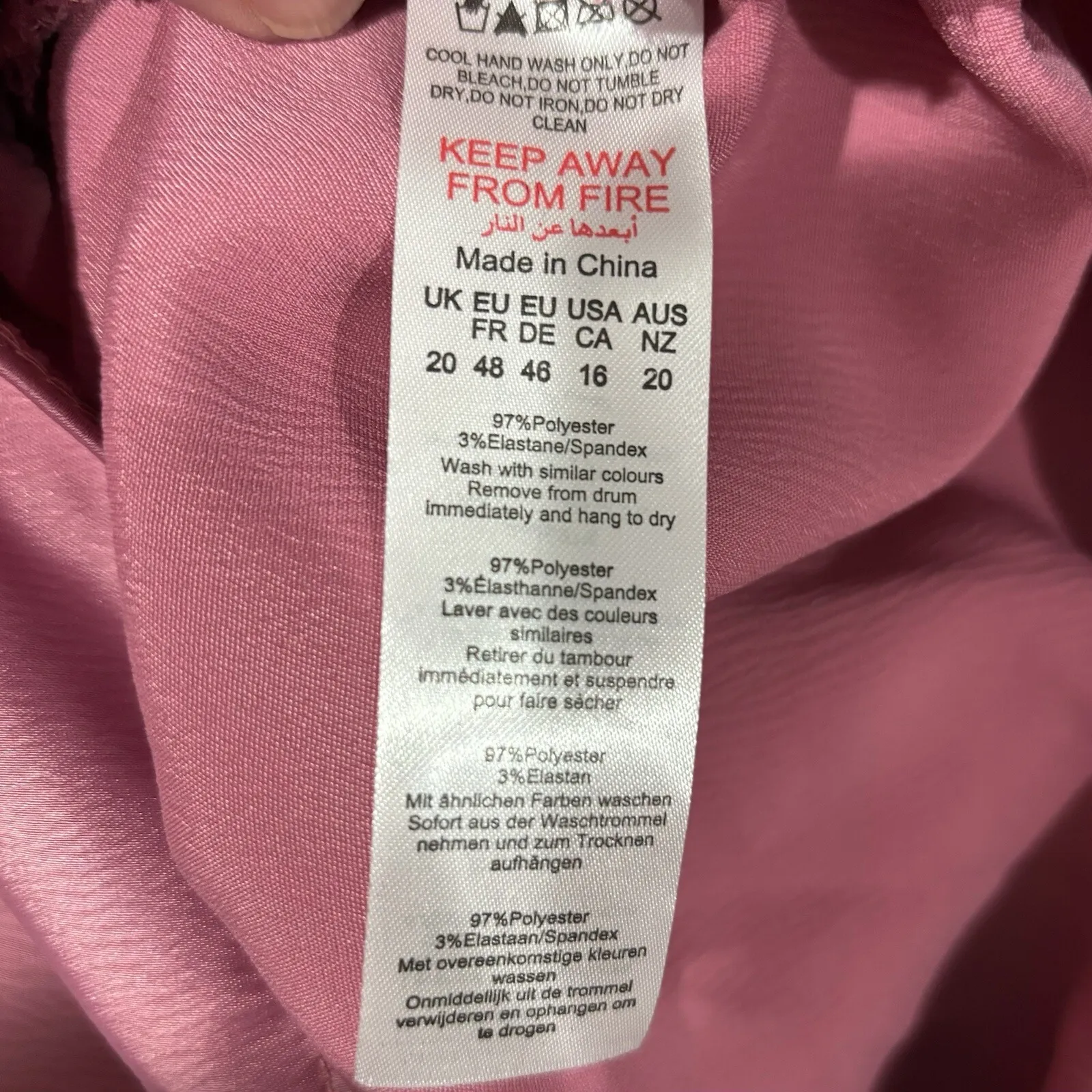 PrettyLittleThing‎ Pink Satin Drape Bardot Sleeve Ruched Back Bodycon Dress 16 - Image 5