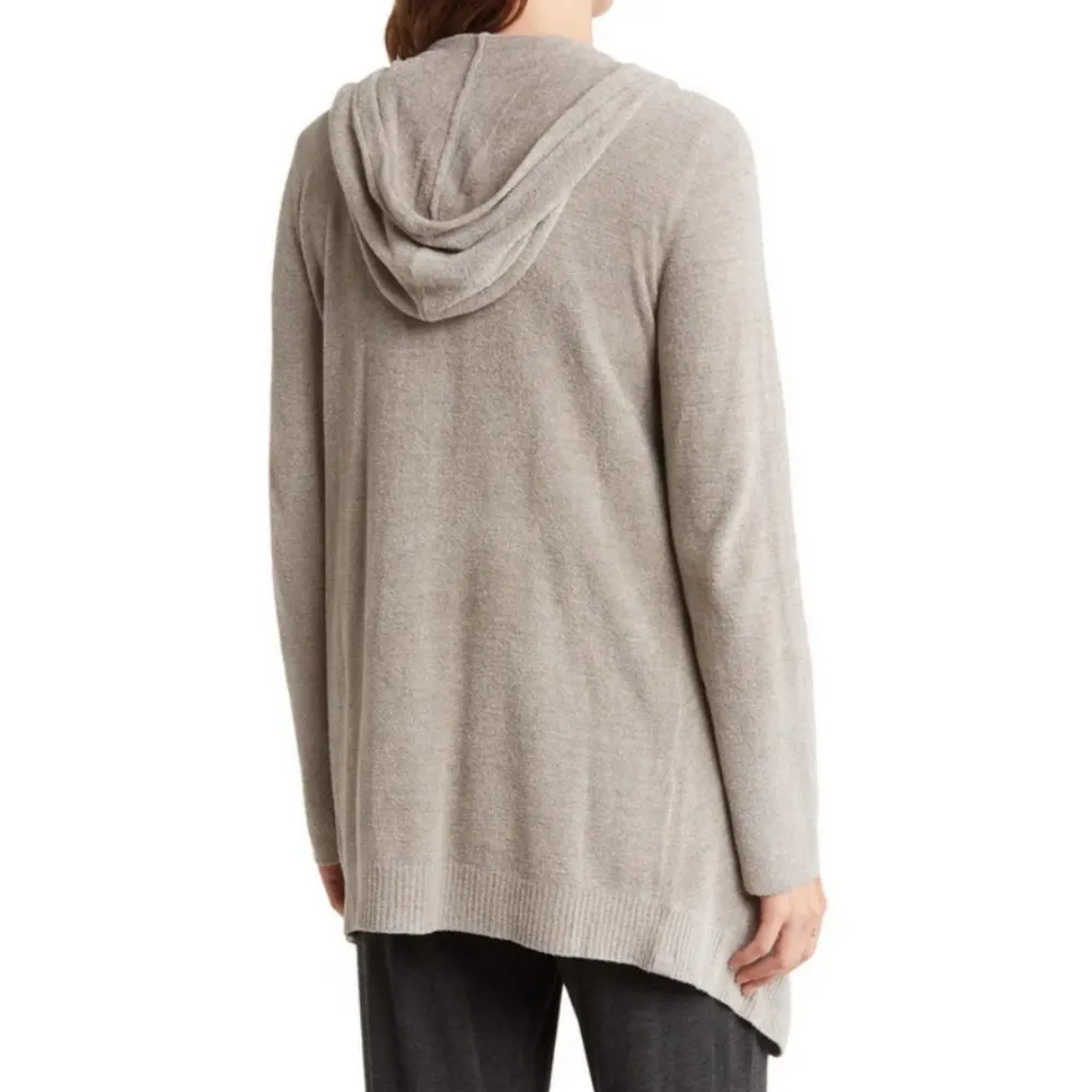 đź’•BAREFOOT DREAMSđź’• CozyChic Lite Seashore Hooded Cardigan ~ Pewter Grey XS NWT - Image 3