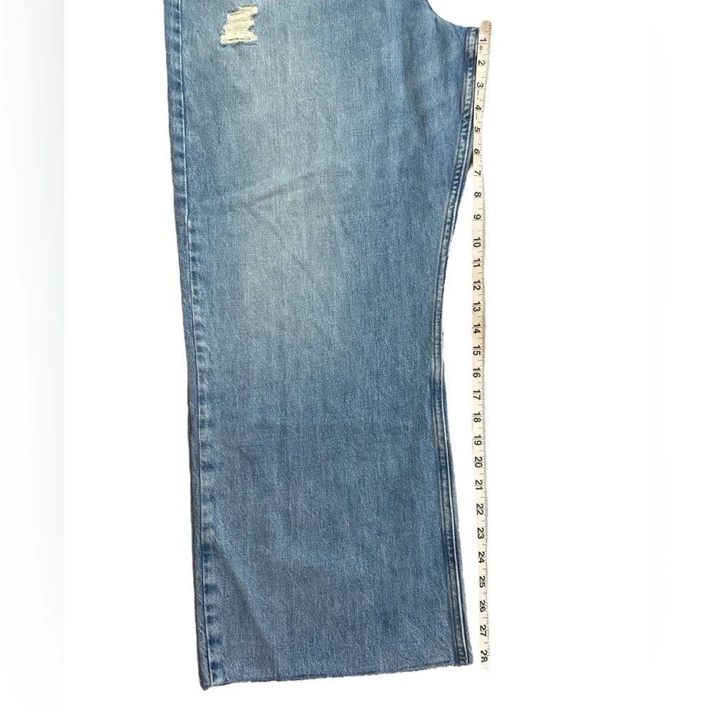 frame le high 'n' tight wide-leg crop jeans downpour rips - Image 11