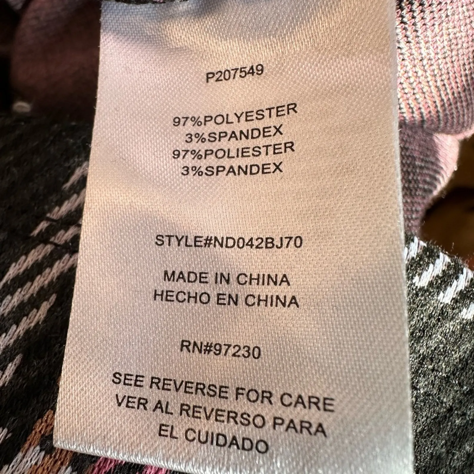 Steve Madden NYC XXXL Dress Pink Plaid Heart Fall Academia Twee Preppy School - Image 8