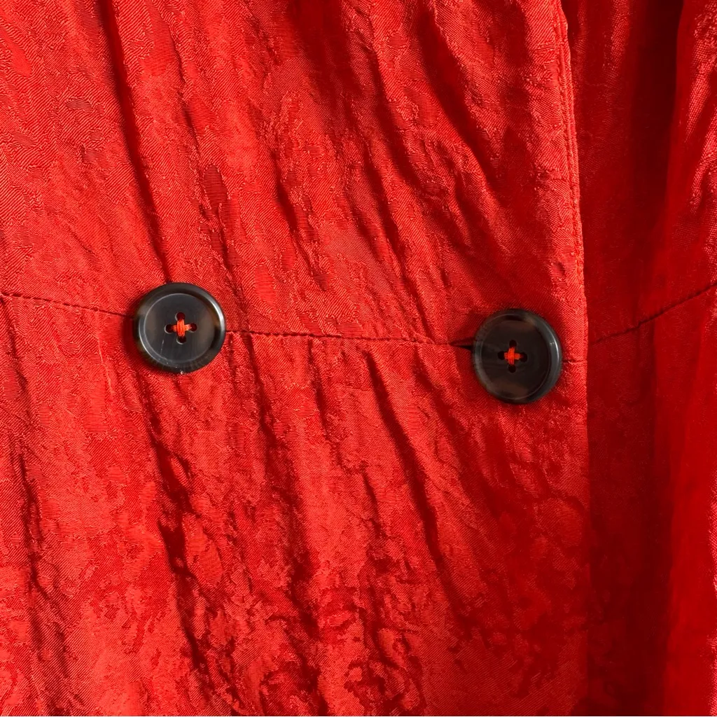 Free People Vintage Women’s Red Stella Jacquard Blazer‎ Size Small - Image 10