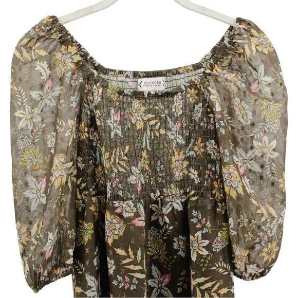 Nanette Lepore Tinsel Floral Milk Maid Fairycore Whimsical Summer Dress Size S - Image 4