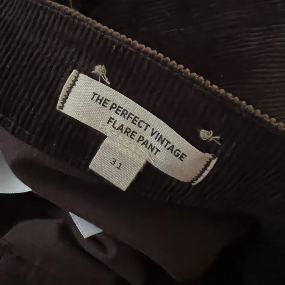 Madewell The Perfect Vintage Flare Corduroy Pant 31 Women’s Dark Coffee Brown - Image 5