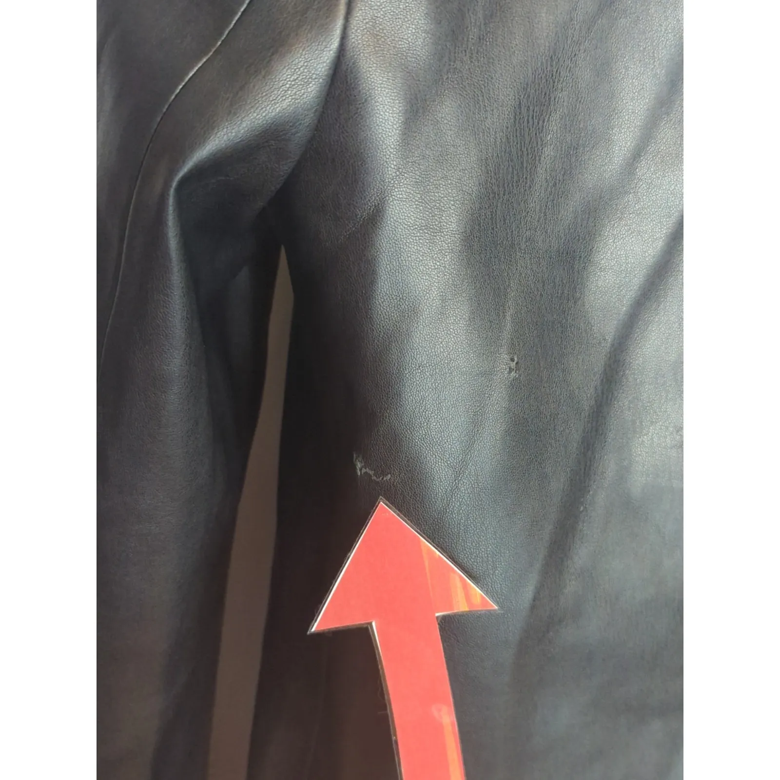 Zara Black Blazer Jacket Women's Small Vegan Leather Punk Bikercore Outdoor NWOT - Image 7