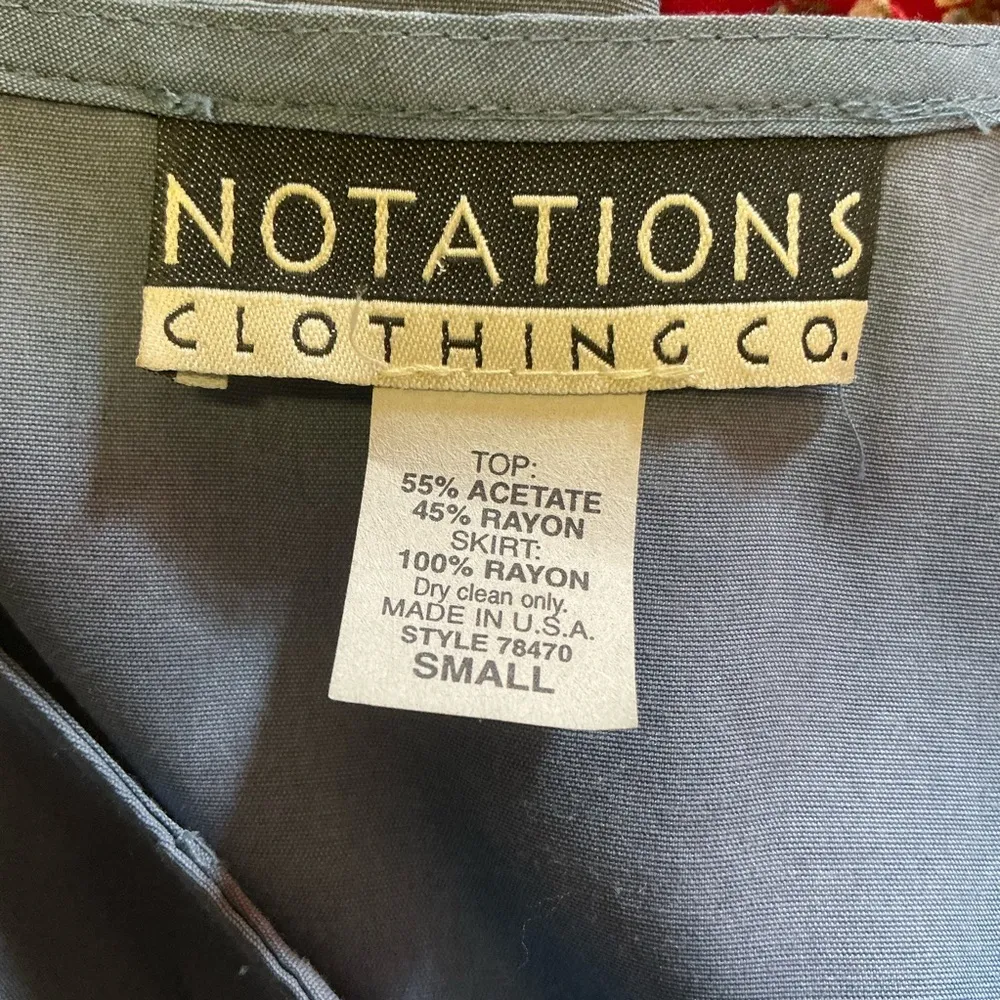 Vtg 90s denim n calico floral dress Red - Image 2