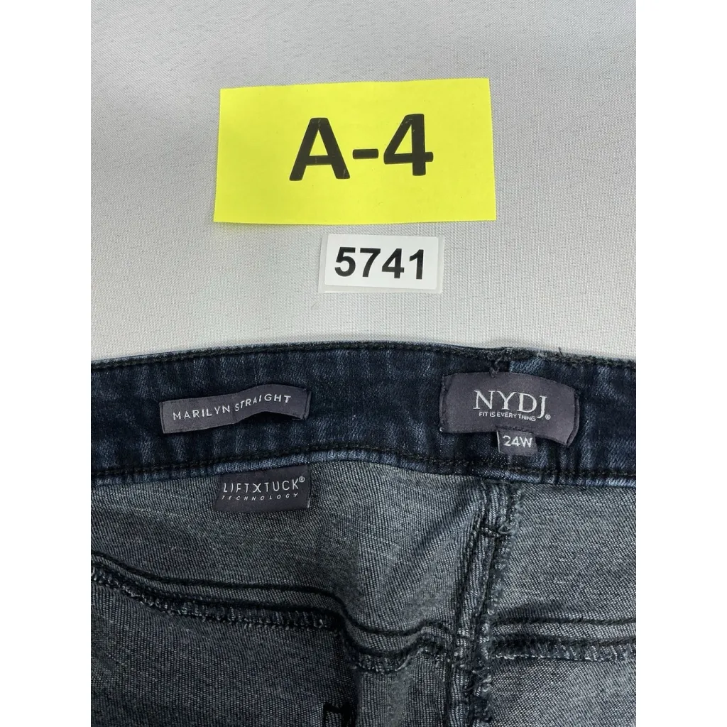 Womans NYDJ Marilyn Lift X Tuck Blue Jeans 24 W - Image 3