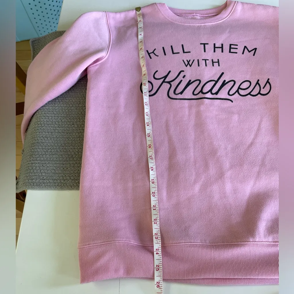 Pink Kill Them With Kindness Crewneck Sweatshirt Size Large - Image 5