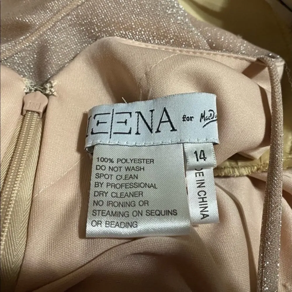 Mac Duggal 26079 Rose Quartz Cross Back Glitter Formal Evening Gown Size 14 NWT - Image 8